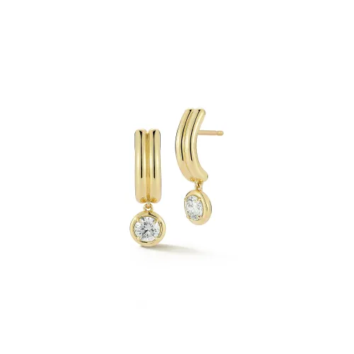 FORME Single Diamond Drop Earrings