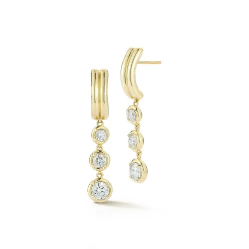 FORME Graduated Diamond Drop Earrings