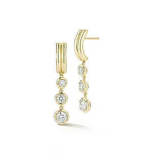 FORME Graduated Diamond Drop Earrings