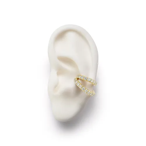 FORME Double Pavé Diamond Ear Cuff