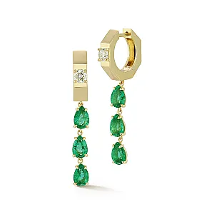 Escalator Triple Emerald Pear Huggies