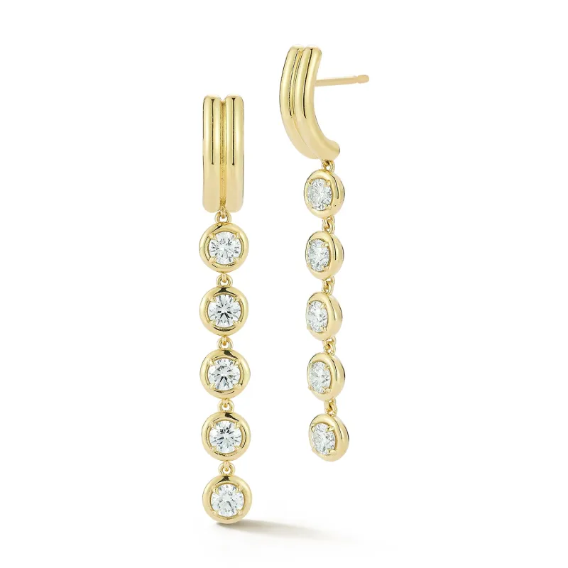 FORME 5-Diamond Drop Earrings