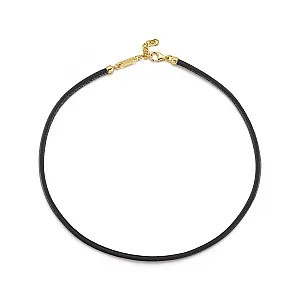 Love Notes Black Leather Cord Choker