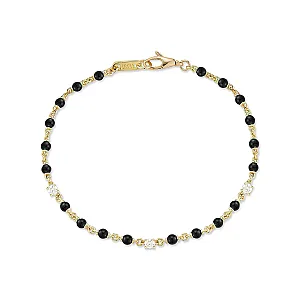 Love Notes Black Onyx and Diamond Sentiment Bracelet
