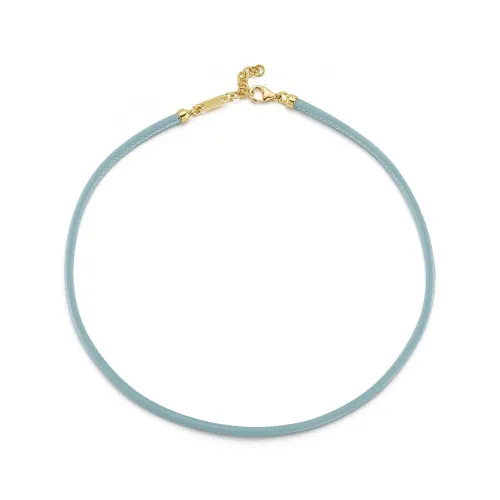 Love Notes Denim Leather Cord Choker