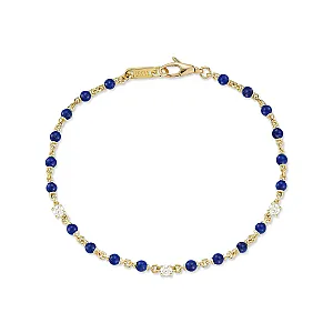 Love Notes Lapis and Diamond Sentiment Bracelet